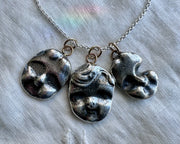 doll face necklace pendant - sterling silver with gold accents Frozen Charlotte