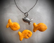 swimming fish necklace pendant - yummy fish jewelry