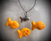 swimming fish necklace pendant - yummy fish jewelry