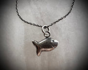 swimming fish necklace pendant - yummy fish jewelry