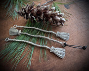 witch besom broom - cocktail stirrer, home decor, tree ornament, magic wand, bold pendant, talisman