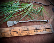 witch besom broom - cocktail stirrer, home decor, tree ornament, magic wand, bold pendant, talisman