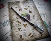 witch besom broom - cocktail stirrer, home decor, tree ornament, magic wand, bold pendant, talisman