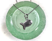 swimming fish necklace pendant - yummy fish jewelry