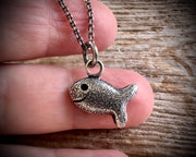 swimming fish necklace pendant - yummy fish jewelry