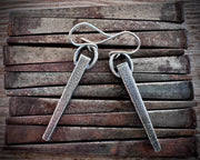 rustic nail earrings