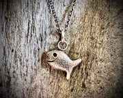 swimming fish necklace pendant - yummy fish jewelry