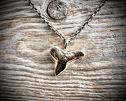 custom for K - gold shark tooth talisman necklace pendant