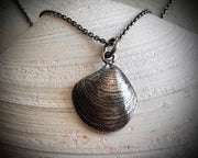 quahog shell necklace pendant