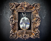 doll face necklace pendant - sterling silver Frozen Charlotte doll face