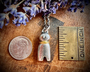 poppet doll necklace pendant ... larger doll jewelry talisman