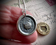 witch cauldron wax seal pendant - wax seal jewelry