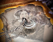 tiny witch hat necklace pendant - 3D sterling silver Halloween jewelry