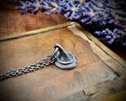tiny witch hat necklace pendant - 3D sterling silver Halloween jewelry