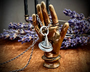 tiny witch hat necklace pendant - 3D sterling silver Halloween jewelry