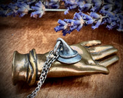 tiny witch hat necklace pendant - 3D sterling silver Halloween jewelry
