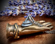 tiny witch hat necklace pendant - 3D sterling silver Halloween jewelry