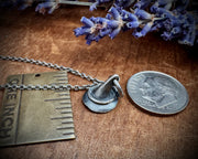 tiny witch hat necklace pendant - 3D sterling silver Halloween jewelry