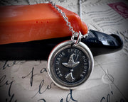 witch hat and broom wax seal pendant - all have their hobbies