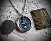 witch hat and broom wax seal pendant - all have their hobbies