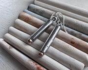 pipe stem earrings in sterling silver - pipe dreams