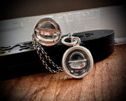 cauldron wax seal pendant - witchy wax seal jewelry
