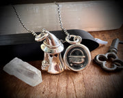 cauldron wax seal pendant - witchy wax seal jewelry