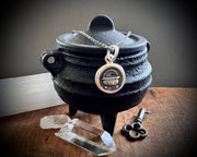 cauldron wax seal pendant - witchy wax seal jewelry