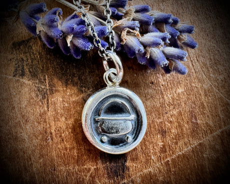 cauldron wax seal pendant - witchy wax seal jewelry