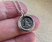 such is life wax seal necklace