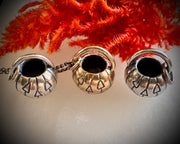 Jack O'Lantern pumpkin pail necklace pendant in gold - custom for G
