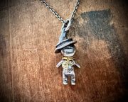 tiny witchy doll pendant - Selma - magical doll jewelry