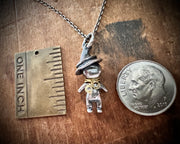tiny witchy doll pendant - Selma - magical doll jewelry