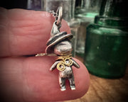 tiny witchy doll pendant - Selma - magical doll jewelry
