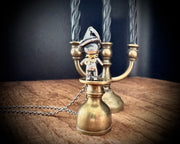 tiny witchy doll pendant - Selma - magical doll jewelry