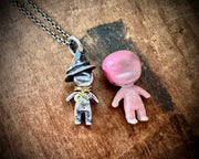 tiny witchy doll pendant - Selma - magical doll jewelry