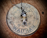 tiny witchy doll pendant - Selma - magical doll jewelry
