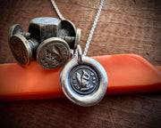 squirrel wax seal necklace - ever gay - wax seal jewelry