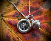 squirrel wax seal necklace - ever gay - wax seal jewelry