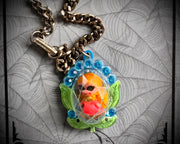 tiny witchy doll pendant - Selma - magical doll jewelry