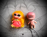 tiny witchy doll pendant - Selma - magical doll jewelry