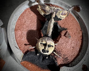 Beaver Moon necklace pendant - November full moon - reversible sterling silver lunar jewelry