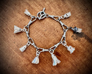 dog clip charm bracelet with unique toggle clasp