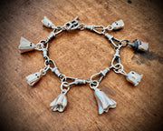 dog clip charm bracelet with unique toggle clasp