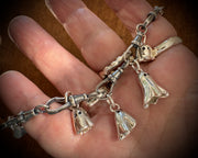 dog clip charm bracelet with unique toggle clasp