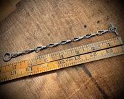 dog clip charm bracelet with unique toggle clasp