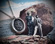 anchor wax seal necklace - fouled anchor - HOPE - wax seal jewelry