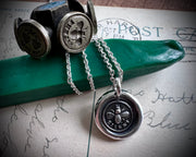 bee wax seal necklace - bee silent - wax seal jewelry