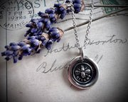 bee wax seal necklace - bee silent - wax seal jewelry