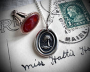 weeping willow wax seal necklace - wax seal jewelry
